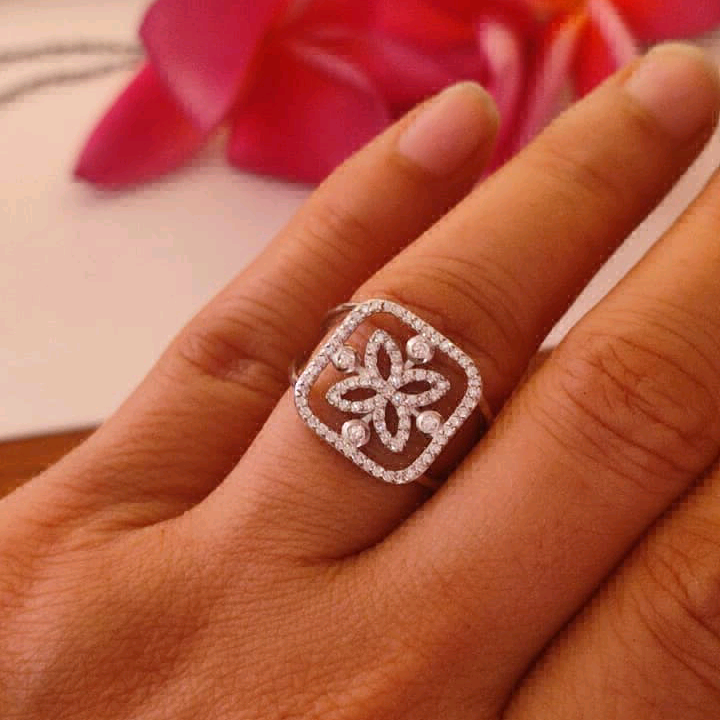 Square CZ Ring 